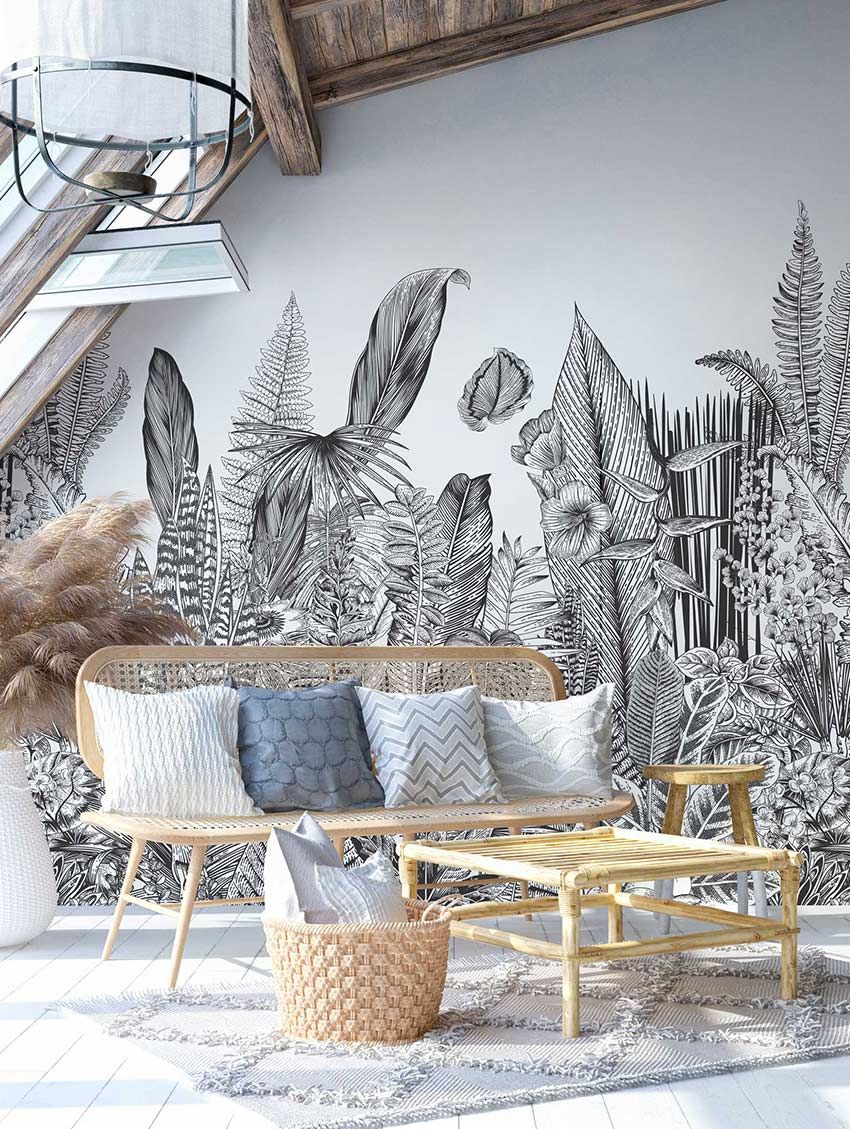 Scarica Gratis Images Fresco Botanic Mural 3 Strips le plus cool salutations