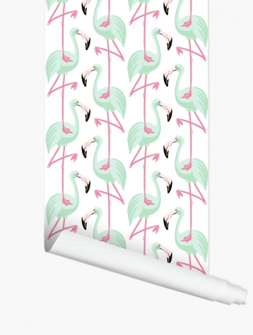 Flamingo, mint - rouleau 9ml x 52cm -...