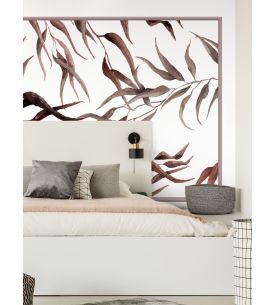 Toile Fresque Algae Rouge L150 x H280 cm