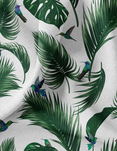 Jungle Blanc - Linear meter fabric