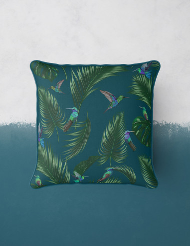 Jungle Bleu canard - Cushion cover