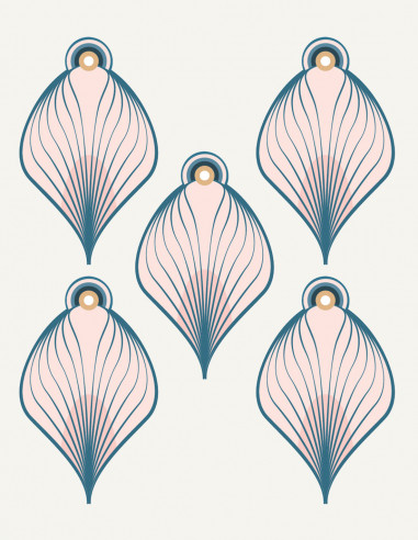 Paon Rose - Set of 5 sheets Stickers