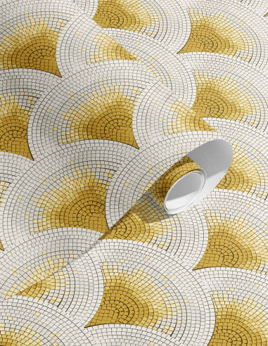 Mosaïc Jaune - Rouleau 53cm x 10ml