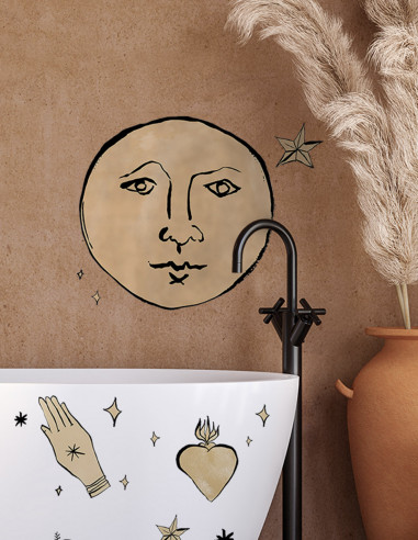 Mystic Ocre Aquarelle - Large sticker