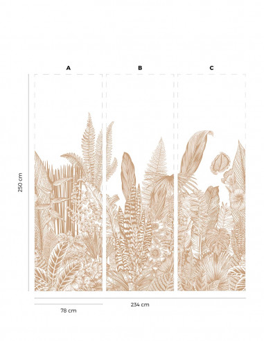 Botanic Caramel  - Fresque 3 Lés,...