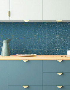 Tiles Bleu Doré - Rouleau...