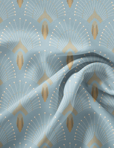 1925 Bleu clair - Tissu Coton 2,38m x...