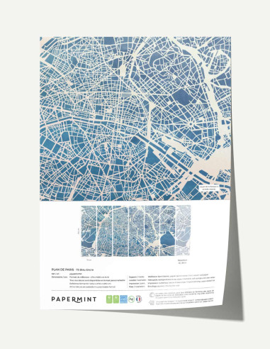 Plan de Paris Fresque - Échantillon