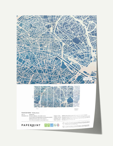 Plan de Paris Wallpanel - Sample