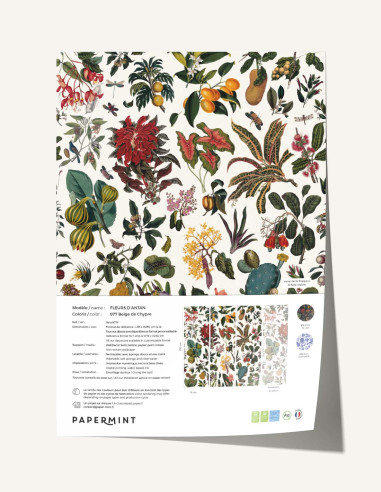 Fleurs d'Antan Wallpanel - sample