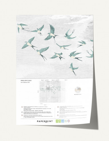 Swallow Cloud Fresque - Échantillon