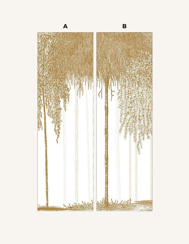 Woods Ocre - Fresque 2 lés L156 cm