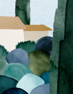 Les Cyprès - Fresque... 2