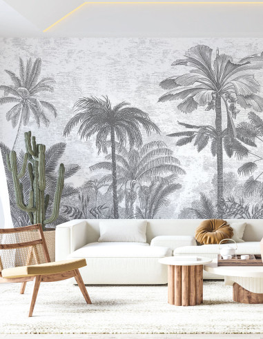 Palmeraie Greyness - Fresque...