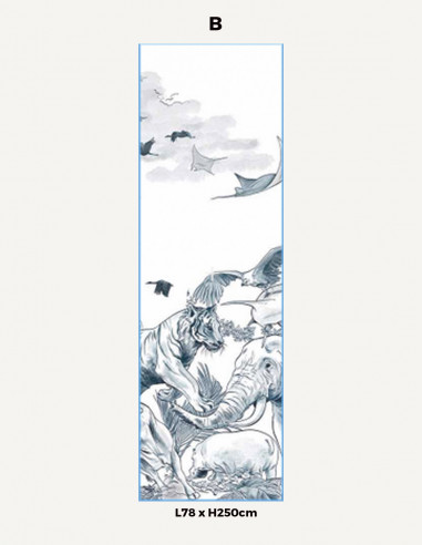 Noé Encre - Single Strip, W78 x H250cm