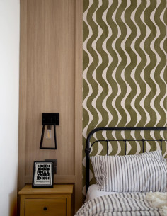 La Vague Olive felt - Roll 3m 2