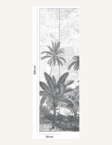 Palmeraie Greyness - Wallpanel - W100...