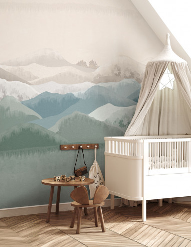 Douce Montagne Fresque personnalisable