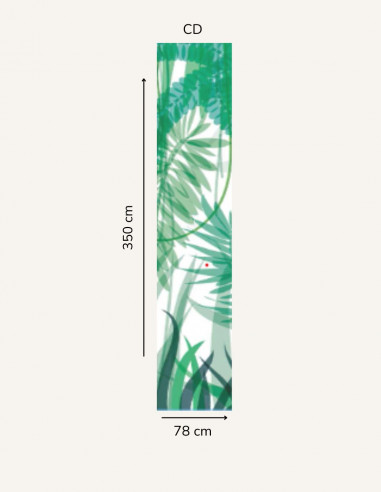 Toucan Vert - Wallpanel 2 stripes,...