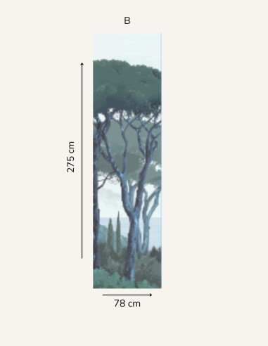 Toscane Vert - Lé unique L78 cm x H275cm