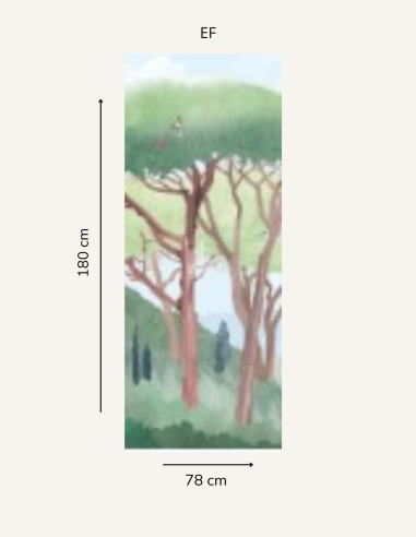 Toscane Aquarelle - Lé unique L 78 cm...