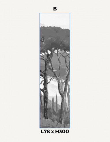 Toscane Fusain  - Single Strip, W78 x...