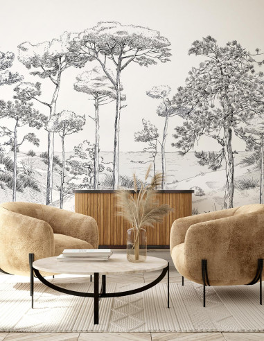 Les Pins - Affresco a parete