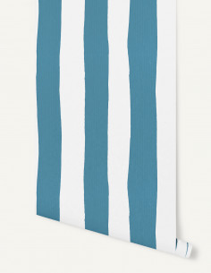 Rayures Bleu Lagon  -... 2