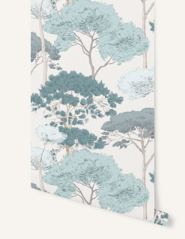 Canopée Bleu Lichen - Rouleau H 9ml x...