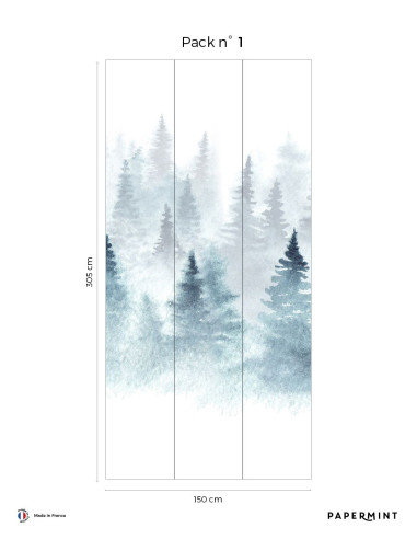 Winter Forest - Fresque Pack L.150 x...
