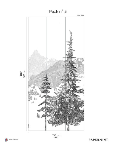 Montagne - Fresque Pack, L150 x H305cm