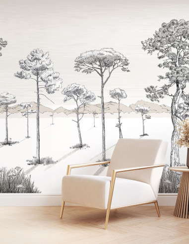 Les Ombres - Fresque Pack L150 x H305cm