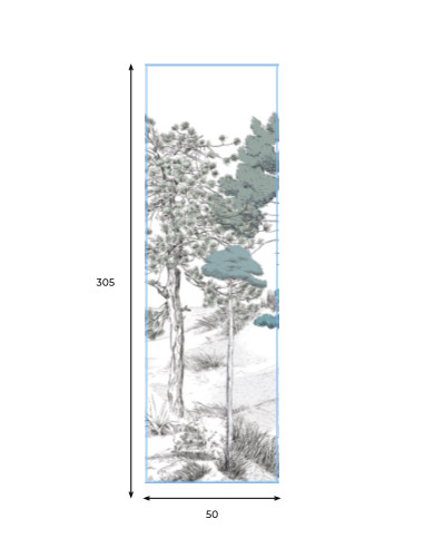 Les Pins Vert -Single strip - H.305 x...