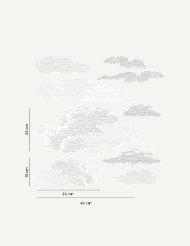 Les Nuages - Large Stickers