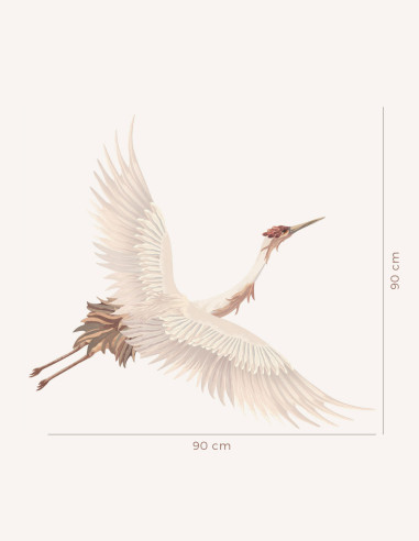Héron -  Grand Sticker 90 x 90 -...