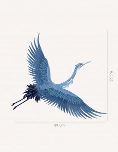 Héron -  Grand Sticker 60 x... 2