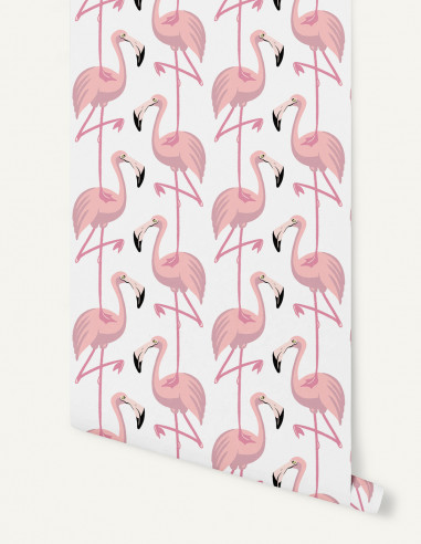 Flamingo - Rose Blanc - 52cm x 9ml roll