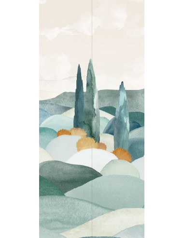 Provence Turquoise - Fresque L156 x...