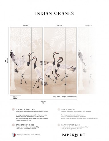 Indian Cranes • Wallpanel Pack
