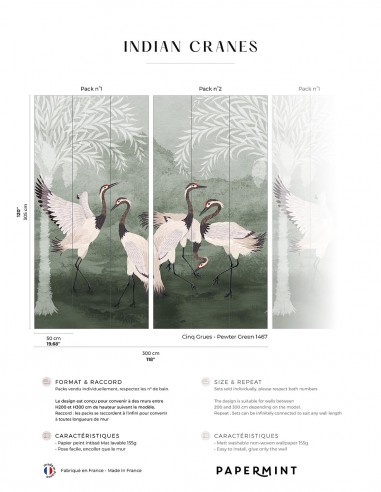 Indian Cranes • Wallpanel Pack