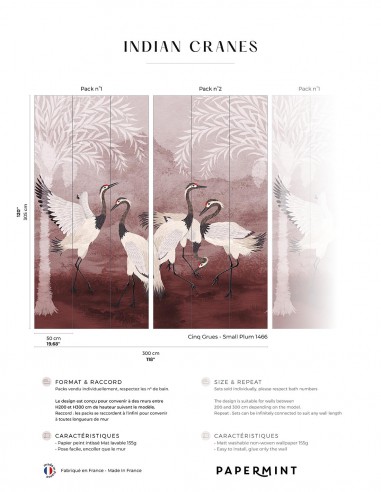 Indian Cranes • Wallpanel Pack