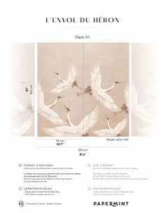 L’envol du héron affresco a...