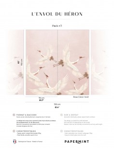 L’envol du héron affresco a...