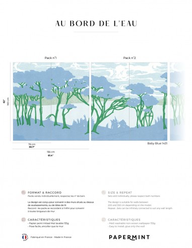 Au Bord de l'Eau • Wallpanel Pack - H160