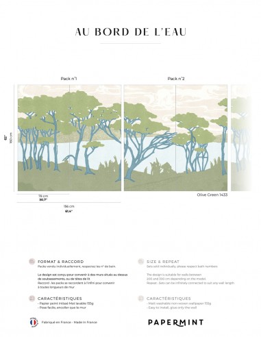 Au Bord de l'Eau • Wallpanel Pack - H160