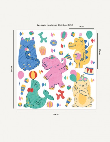 Les Amis du Cirque - Planche de Stickers