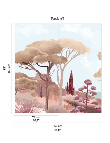 Riviera Fresque Pack • H160 x W.156cm