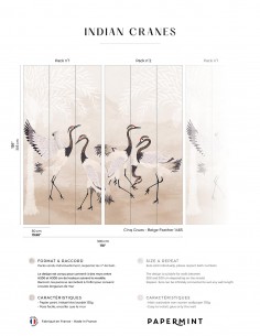 Indian Cranes • Fresque...