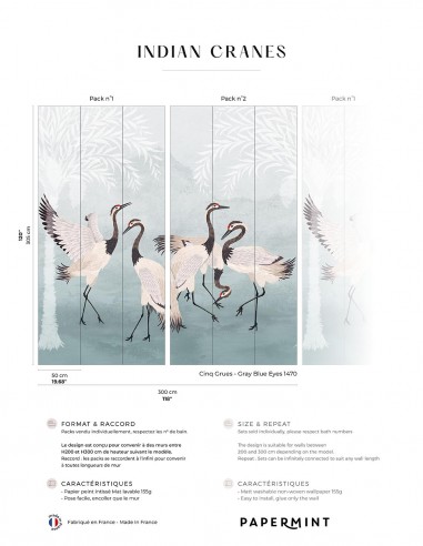 Indian Cranes • Wallpanel Pack