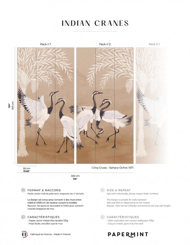 Indian Cranes • Wallpanel Pack